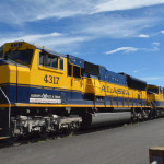 A train leaves from each of Anchorage and Fairbanks each morning and makes the other end by evening. So I am picking up the north bound train for my ride home.