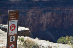 All along the rim trail, these signs provide a lot of useful info to help you make better decisions about hiking versus grabbing a bus, and where you are along the trail.