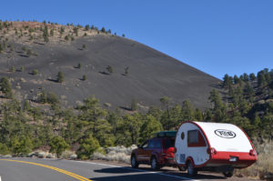 Cinder cone and the rig