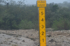 Close up of a Flood Gauge